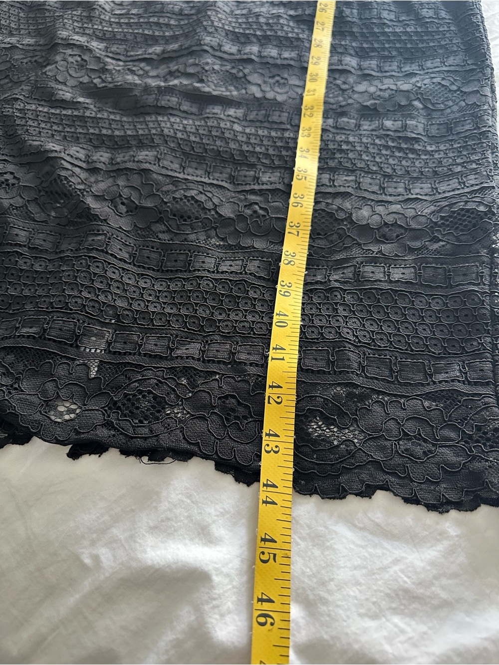 H&M Black Lace Midi Dress with V-Neck, size large - Picture 10 of 15